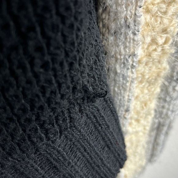 Gimmicks by BKE Color Block Cardigan Sweater Open front Wool Blend drop shoulder - Picture 5 of 9